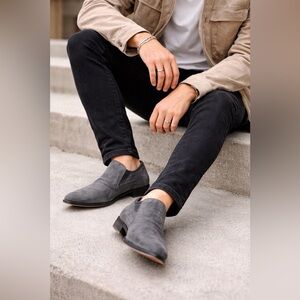 Free People Brady Gray Suede Slip-On Loafers EU 42 Men’s 9 Women’s 11